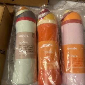 Owala Insulated Water Bottle - Mint, Orange, Pink